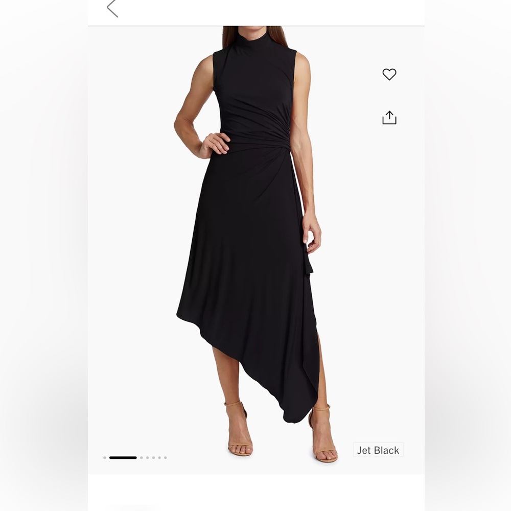 Halston Layla Asymmetric Drape Dress